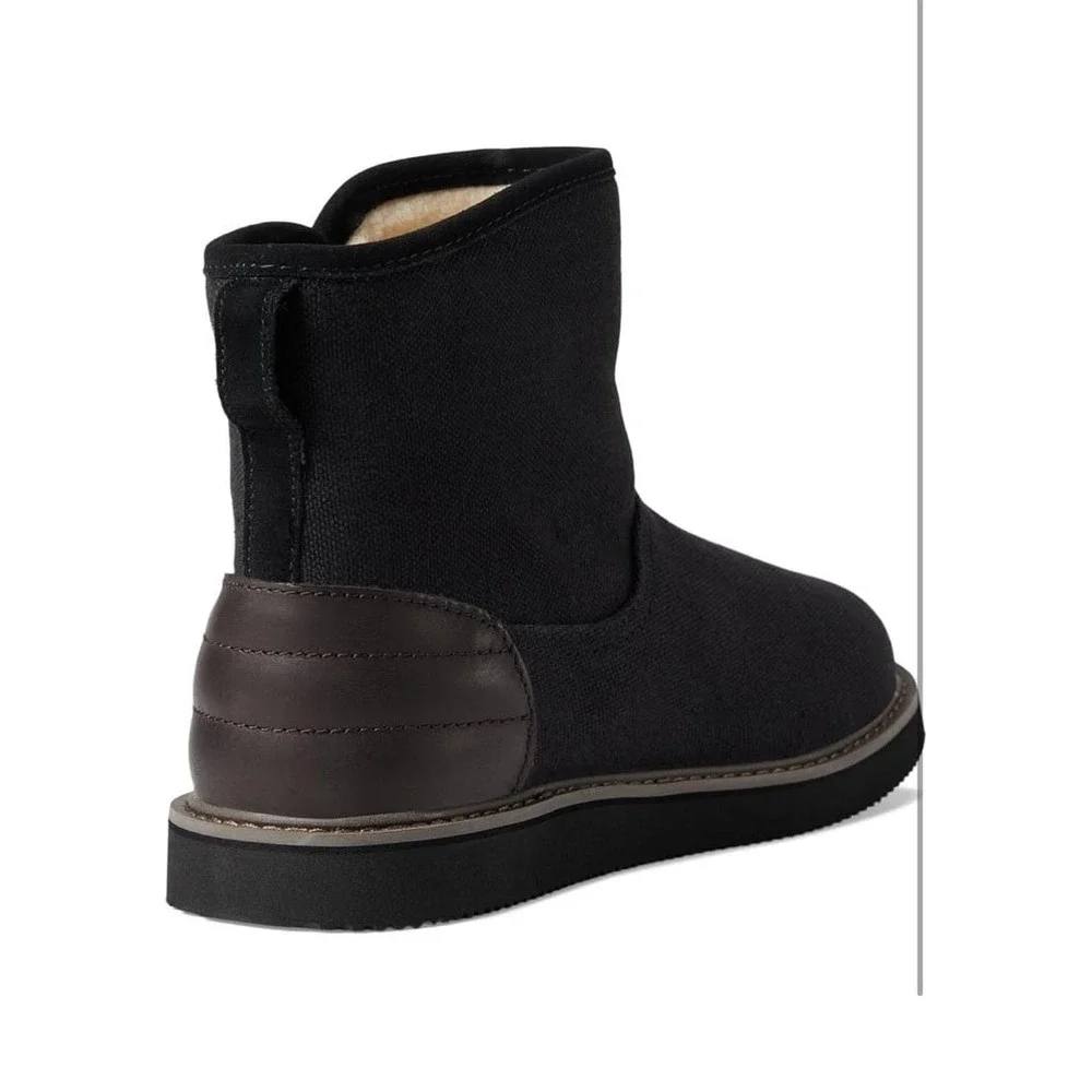 New‎ Women's Sanuk Cozy Vibe Surf Check SL ankle boots black hemp cotton size 5